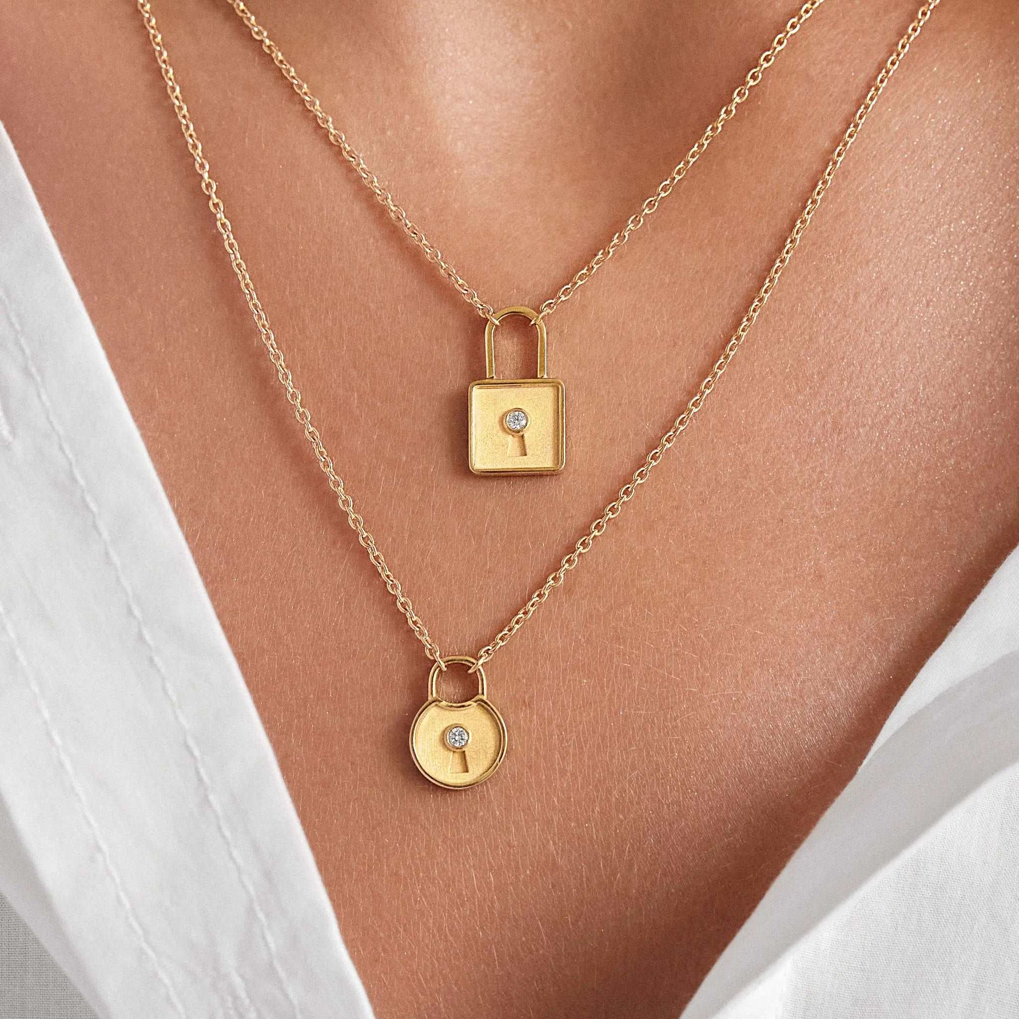 Monogram Lock Necklace – Wander + Lust Jewelry