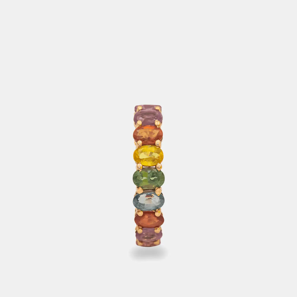 Ring Rainbow Multi Color Sapphire Eternity Band Cocobycaroline Cocobycaroline