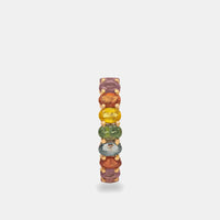 Ring Rainbow Multi Color Sapphire Eternity Band Cocobycaroline Cocobycaroline