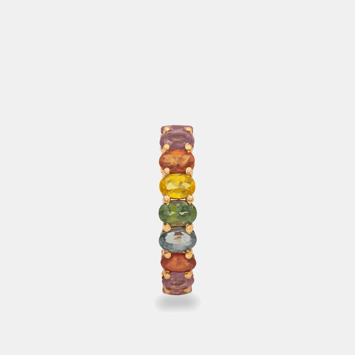 Ring Rainbow Multi Color Sapphire Eternity Band Cocobycaroline Cocobycaroline